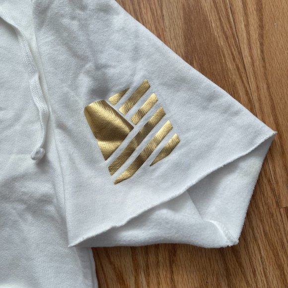 NEW POPULAR DEMAND ZUMIEZ GOLD CROPPED HOODIE SZ S - Picture 4 of 7